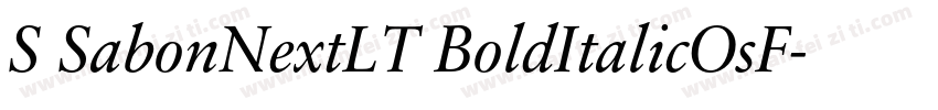 S SabonNextLT BoldItalicOsF字体转换